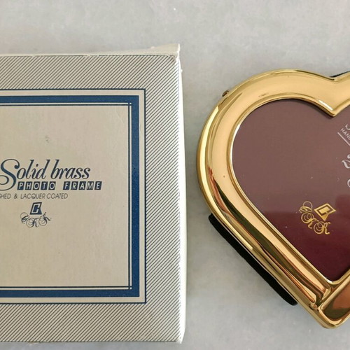 Vintage gold heart photo frame new