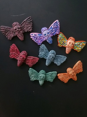 Handmade butterfly magnets new, painted with acrylics