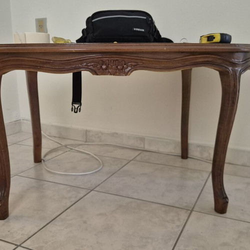 Vintage living room set made of carved walnut wood, like new