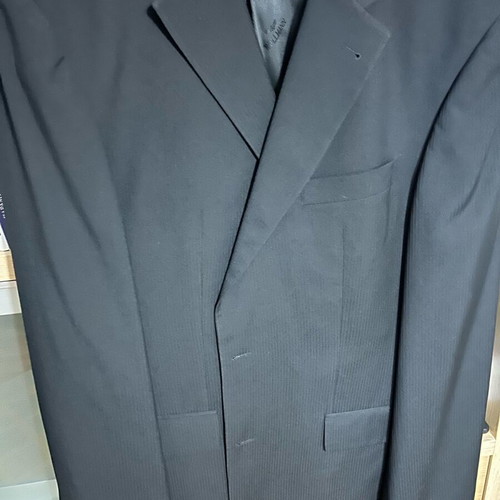 Rollman men's suit XL black like new, 100% wool