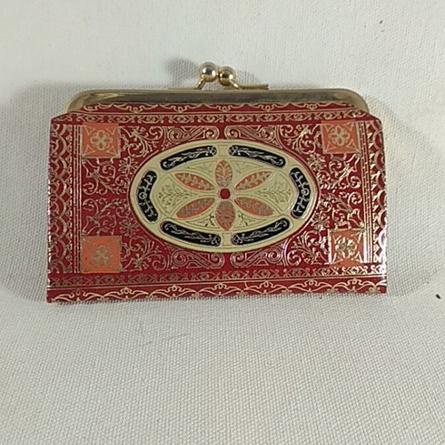 Vintage δερμάτινο πορτοφόλι με περίτεχνα σχέδια, καινούργιο, ιταλικής κατασκευής