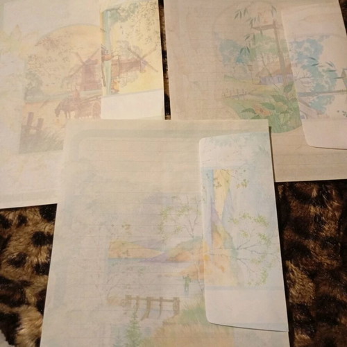 Correspondence used, 3 sets with envelope