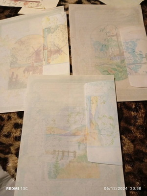 Correspondence used, 3 sets with envelope