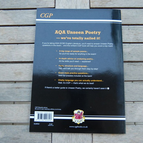 Unseen Poetry Exam Board AQA book new