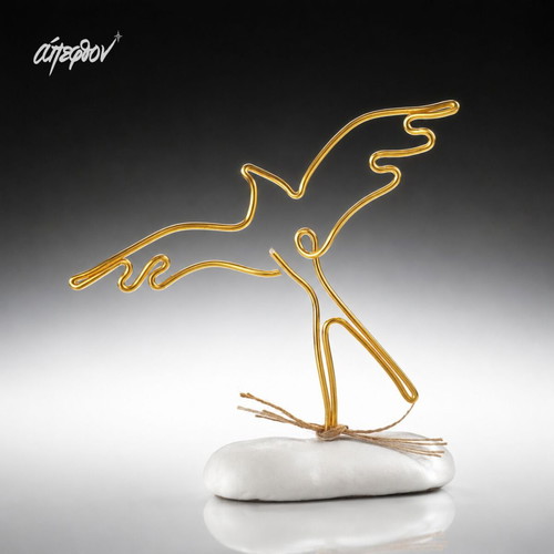 Swallow handmade table decoration new, aluminum and clay
