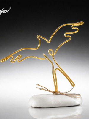 Swallow handmade table decoration new, aluminum and clay