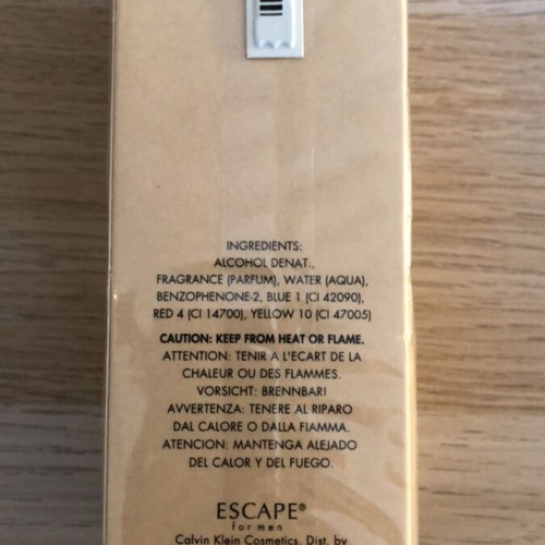Calvin Klein Escape for Men 1993 Eau de Toilette 100ml new, original