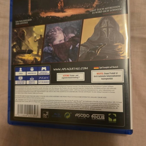 A Plague Tale Innocence PS4 like new