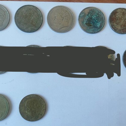 Old coins used, pack of 55 from various countries
