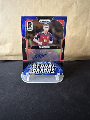 2026 Panini Prizm FIFA World Cup Dani Olmo Global Graphs Bleu Auto /25