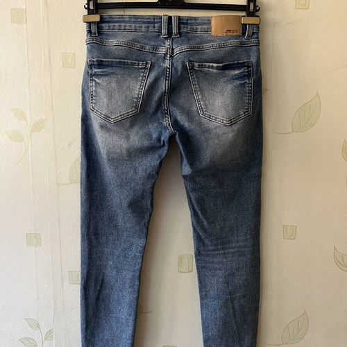 A-Style women's slim jeans size L like new, blue