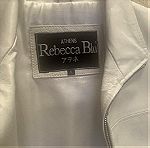  Rebecca blu δερμάτινο παλτό small