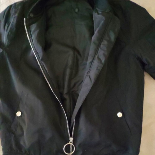 Women's jacket like new, size M, black with silver zipper