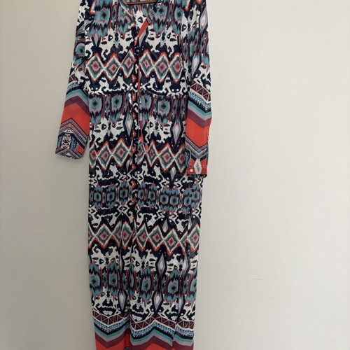 Ethnic Axel Caftan Dress like new with geometric patterns