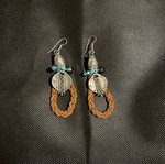 Handmade Boho Earrings like new with colourful beads and semi-precious stones