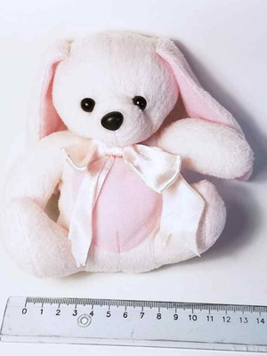 Plush bunny used, small pink
