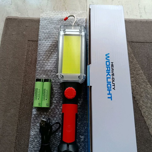 Rechargeable LED Work Light with Brightness Adjuster, Hook and Magnet