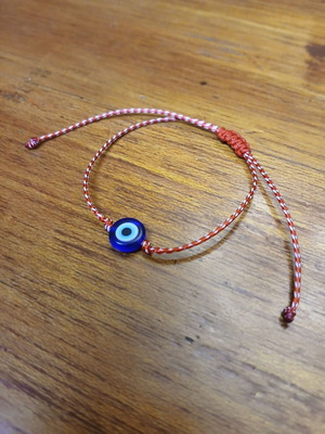Martaki bracelet with eye, new, adjustable