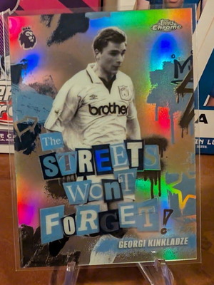 2025-26 Topps Chrome Premier League Georgi Kinkladze Streets Won't Forget κάρτα σαν καινούργιο