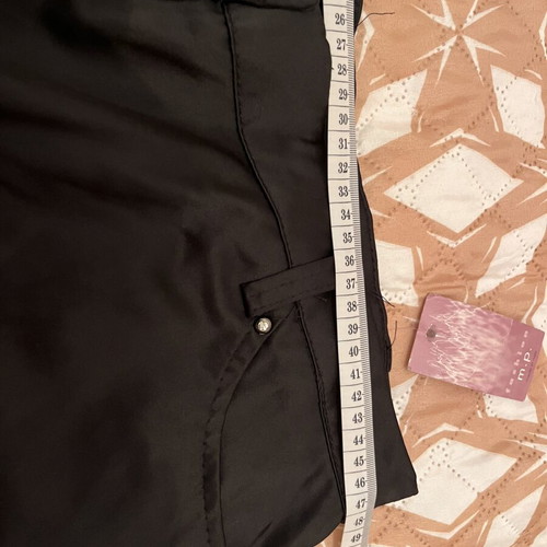 Black satin pants new, size XXL