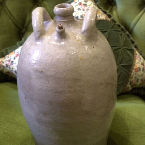 Antique French Olive Oil Jug 19th Century used
