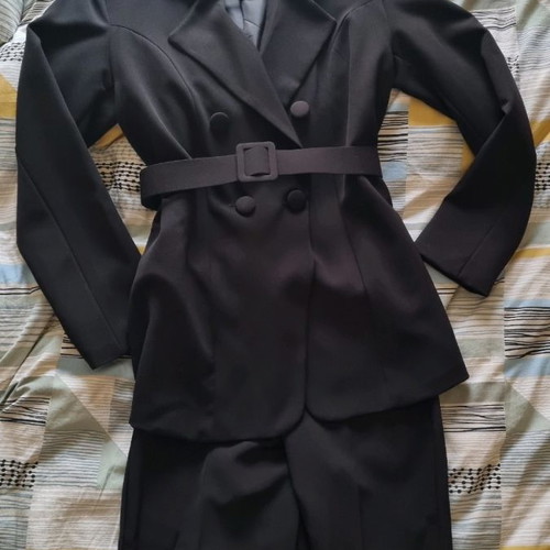 Black suit used, made in Italy, size Large