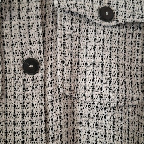 Tweed shirt-jacket Zara like new, black and white