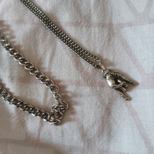 Silver necklaces set of 2, like new