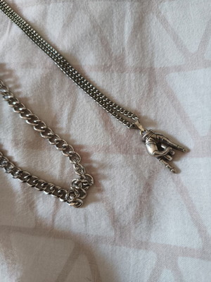 Silver necklaces set of 2, like new
