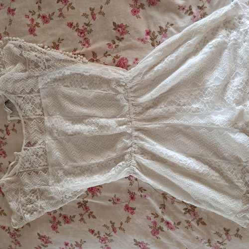 Abercrombie & Fitch lace playsuit romper, white, size M