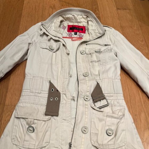 Bershka jacket used, size M, white