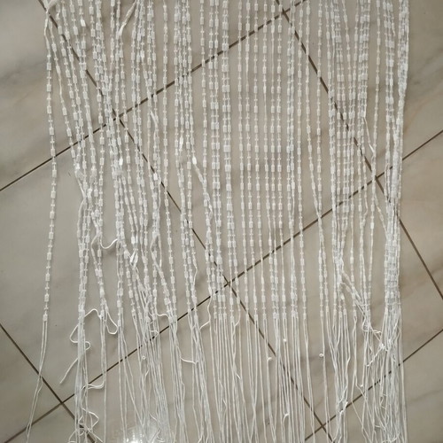 Handmade Lace Door Curtain Boho Macrame White 90x200cm like new