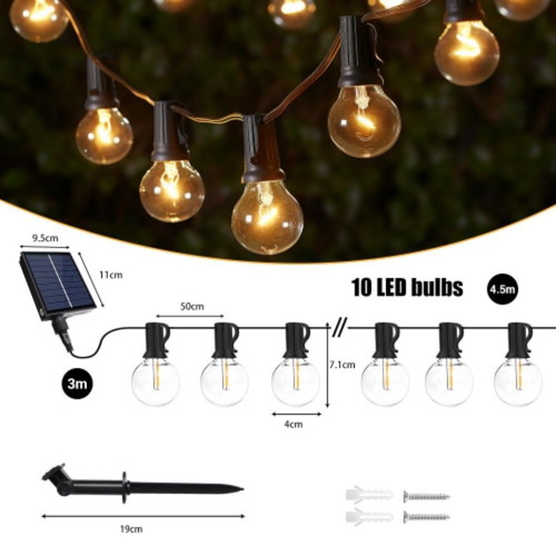 Solar Outdoor Festive Lighting Garland, New