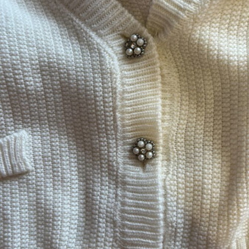 Toi&Moi knitted cardigan like new, size S/M, white