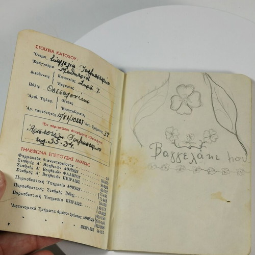 National Bank of Greece 1953 pocket diary used