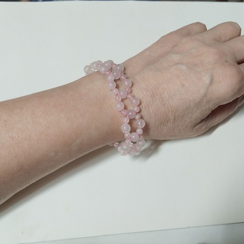 Rose Quartz Bracelet new handmade 19 cm