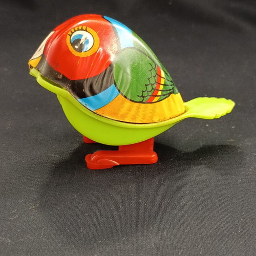 Yono Japanese Wind-Up Parrot Vintage 60s-70s Used No 2172