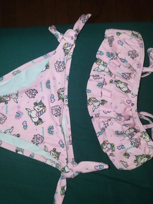 Μαγιό παιδικό μπικίνι σαν καινούργιο, νούμερο 4, ροζ