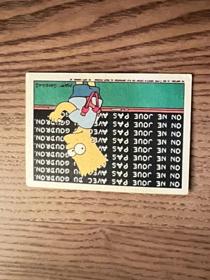 Simpsons card used
