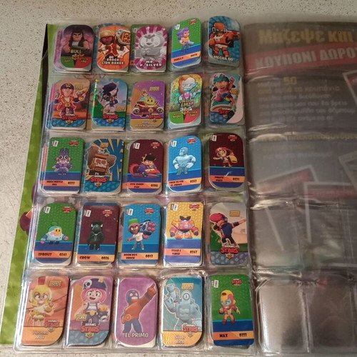 Brawl Stars metal tags set of 15 used in album