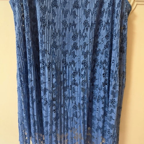 Zara lace top with pleated details, like new, royal blue