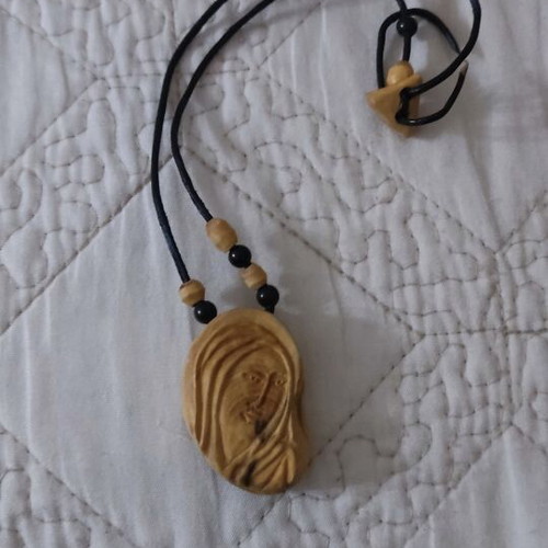 Handmade pendant used, beige