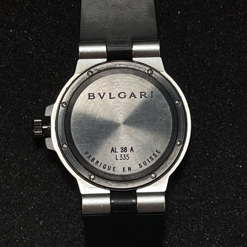 Bvlgari Aluminium AL38A watch used, unisex, black and white