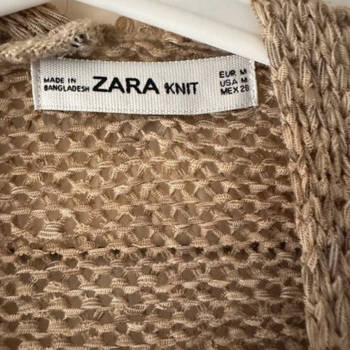 Zara knitted cardigan like new, beige, size M