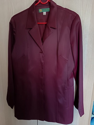 Burgundy suit like new, jacket with dress, size L