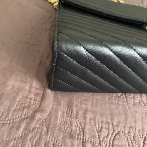 Shoulder bag black, like new, 25x18 cm