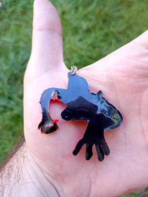Spiderman keychain used, rubber