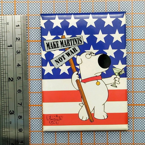 Family Guy fridge magnet like new with USA flag