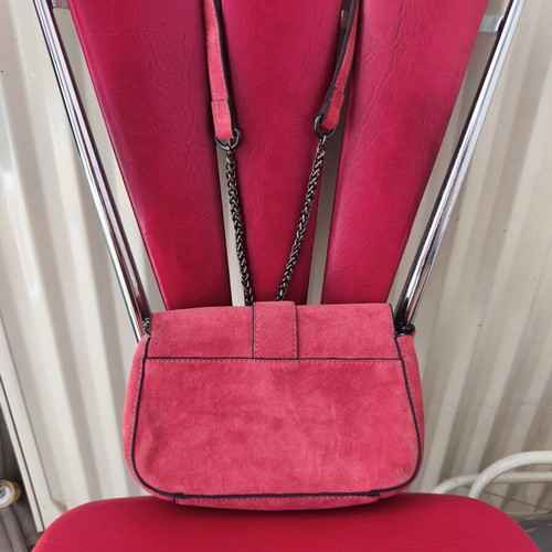 Mango crossbody bag new, pink leather