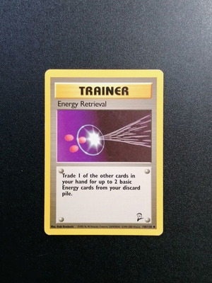 Pokémon Energy Retrieval Base Set 2 card used, uncommon, 2000